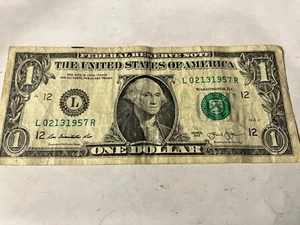 One Dollar Birthday Note Feb. 13th 57! (02/13/1957) Whitesquirrelcoins - Picture 1 of 3