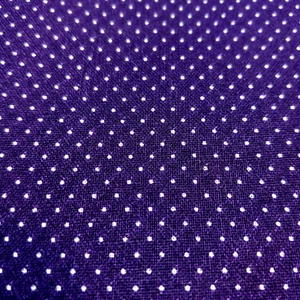 Piccola trapunta a pois viola intenso bianco cotone 29 larga 2 iarde - Foto 1 di 3