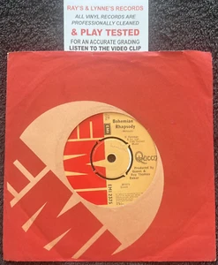 Queen - Bohemian Rhapsody 7" Vinyl 1975 1st PRESS A2/B1 CLEAN/TESTED VG VIDEO - Bild 1 von 6