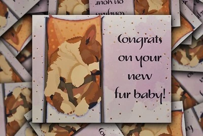 Congrats on New Fur Baby Puppy Dog in Stroller Card with Envelope - Image 1 of 4