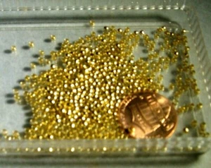 Gold Plated Crimp BEAD Beadalon #1 2mm Bead 7 gram bag - Picture 1 of 1