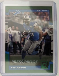 2017 Donruss Press Proof Green ERIC EBRON #55 DETROIT LIONS 🏈 - Picture 1 of 1