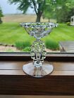 Imperial Glass Candlewick Tri-Stem Candleholder  Mint Cond