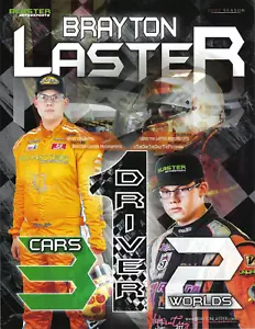 2022 BRAYTON LASTER "CARS DRIVE WORLDS" NASCAR ARCA MENARDS SERIES POSTCARD - Picture 1 of 2