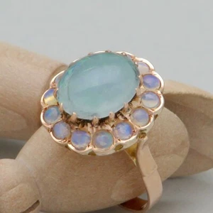 Vintage Ring Gold mit Opal Doublette in 585/14K Rotgold Gr. 54 - Bild 1 von 5