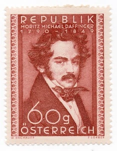 1950 - Austria - 160° anniversario della nascita di Moritz Daffinger, MH - Foto 1 di 1