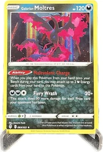Galarian Moltres 93/203 - Evolving Skies - Holo Pokemon Karte - NM Zustand - Bild 1 von 2