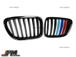 Shiny Gloss Black Front Kidney M Color Grill Grille For BMW E84 X1 SUV 2010-2015 - Picture 1 of 4