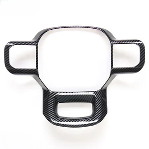 Cubierta de embellecedores de botones de volante de fibra de carbono ABS para Ford Raptor F150 22-24 - Imagen 1 de 6