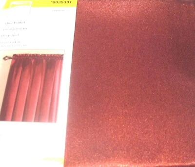 Curtain Drape Red Style Selections Liquid faux silk metallic look 55x84L PoleTop - Image 1 of 3