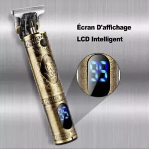 TAGLIA CAPELLI PROFESSIONALE REGOLA BARBA RASOIO ORO ELETTRICO RETRO DISPLAY - Foto 1 di 2