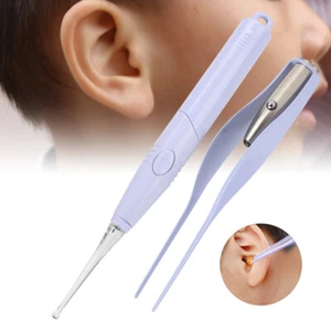 Children LED Earwax Remover Set Viewable Earpick Tweezer Ear Cleaner Tools Kit - Picture 1 of 12