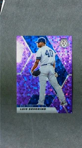 2021 Panini Mosaic Quick Pitch Purple Prizm #159 Luis Severino Yankees #'d 38/50 - Picture 1 of 2
