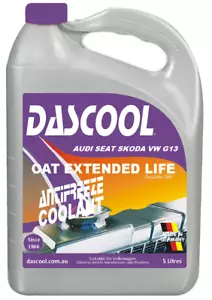G13 Engine Coolant Suitable for Audi Seat Skoda Volkswagen 5ltr DASCOOL® - Picture 1 of 1