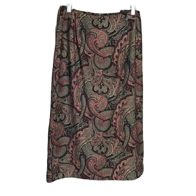 JM Collection Classy Skirt ~ Sz 10 ~ Multicolor ~ Mid Calf ~ Paisley - Image 1 of 4