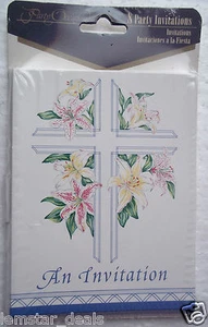 Religious Event Themed Invitations 8 Pack Baptism Confirmation Christening - Bild 1 von 3