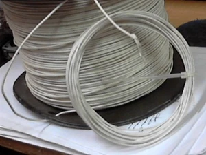 25ft coil Western Electric 24 gauge solid, tinned, cloth covered, WHITE - Picture 1 of 1