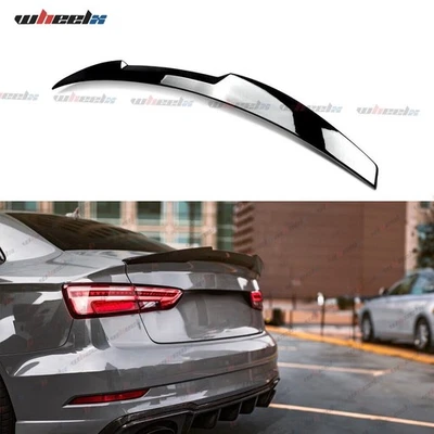 FOR 2014-2020 AUDI A3 S3 RS3 SEDAN 8V HIGHKICK V STYLE GLOSS BLACK TRUNK SPOILER Foto 1 de 4