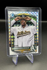 Bowman Chrome Ayden Johnson 2025 primera geometría/499 atletismo - Imagen 1 de 2