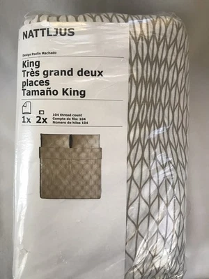 IKEA Nattljus KING Très Grand Deuce Places Duvet & Pillowcases Bed Set - NEW - Image 1 of 4