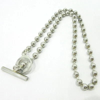 GUCCI Collana Ciondolo Catena Sfera Argento 925 Unisex Accessorio Autentico - Immagine 1 di 4