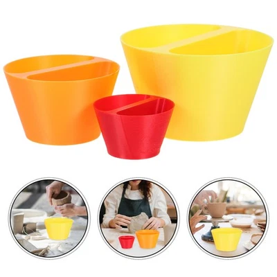 Ensemble de 3 outils de poterie en plastique pour façonner les bords en - Photo 1/4