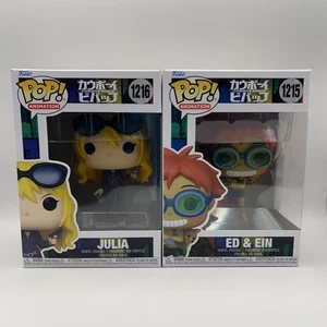 Julia #1216 and Ed & Ein #1215 Funko Pops Cowboy Bebop - New in Box - Picture 1 of 7