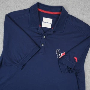Houston Texans Tommy Bahama Hemd Herren M Navy Blau Rot Polo Stretch Athletic Fit - Bild 1 von 16