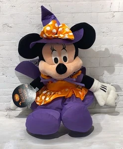 Disney Store Minnie The Witch Halloween stuffed plush W/tags Purple Orange - Picture 1 of 7