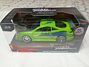 Fast & Furious Brian's Mitsubishi Eclipse Green Diecast 1:32 Scale Jada Toys New - Picture 1 of 2