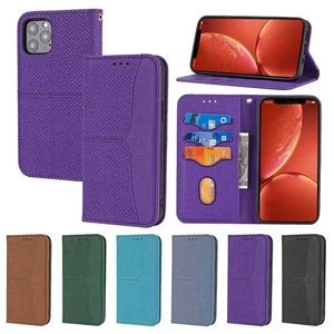 PU Leather Case For iPhone 15 14 13 12 Pro Max XS XR 87+ Flip Wallet Phone Cover - Picture 1 of 73