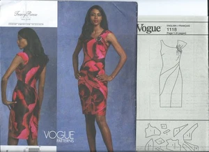 VESTIDO Vogue 1118 patrón de costura Tracy Reese con cortina delantera coser tallas 14~20 SIN CORTAR - Imagen 1 de 1
