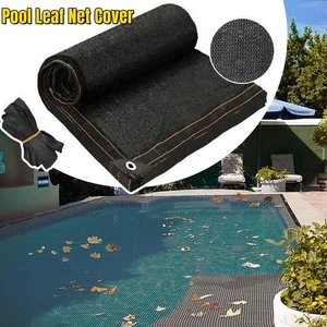 Pool Leaf Net Cover Black Leaf Catcher In-Ground Swimming Pool Cuttable 20x40ft - Picture 1 of 10