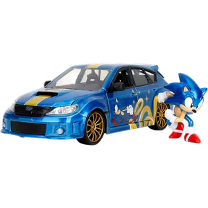 Sonic the Hedgehog Subaru Impreza WRX STI with Figure 1:24 Scale Diecast Vehicle - Picture 1 of 5