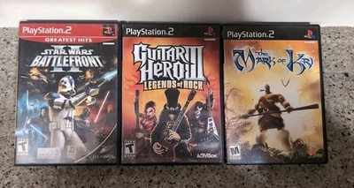 PS2 Game Bundle 3 Games. Battlefront 2, Guitar Hero 3 & The Mark Of Kri. Tested - Image 1 of 4