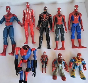 Figure Spiderman Lot Of 9 Various Sizes - Picture 1 of 7