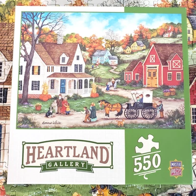 COMPLETE MasterPieces Heartland Bonnie White DINNER AT GRANDMAS 550 Piece Puzzle - Image 1 of 4