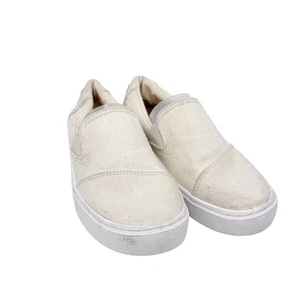 Toms Women's Luca Slip-On Peltz Casual Shoes Cream Canvas Size Size 6.5 - Picture 1 of 15
