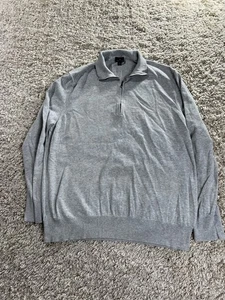 Brooks Brothers Herren Größe XXL 1/4 Zip Pullover Shirt Grau GUC Langarm - Bild 1 von 7
