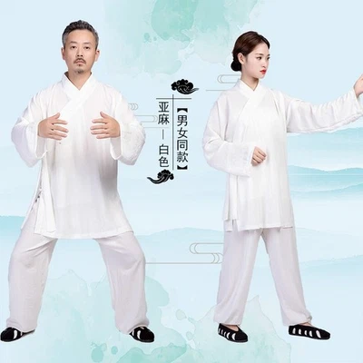 25 Colors Shaolin Wudang Taoist Robe Tai chi Uniform Martial arts Kung fu Suit - Image 1 of 4