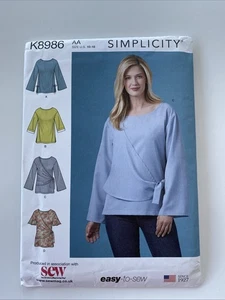 Camicetta Misses Simplicity K8986 con varianti drappeggio e maniche motivo non tagliato - Foto 1 di 4