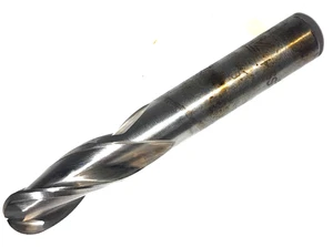 3/8" Ball Nose End Mill, 3/4"-Flute, 3/8"-Shank, 2-1/2"-OAL, HSS (UE-14-J-5) - Picture 1 of 1
