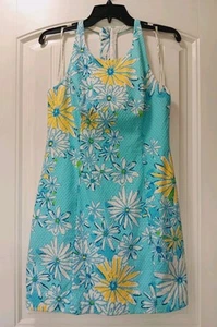 Mini Abito Lily Pulitzer Grigio Blu Margherita Floreale 2 Estate - Foto 1 di 13