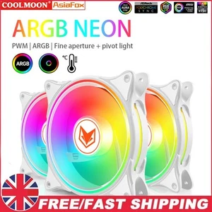 COOLMOON 120mm Case Fan 24 LED Computer Case Fan Computer Chassis Fans Aura Sync - Afbeelding 1 van 18