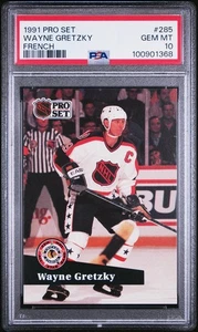 1991 Pro Set French Wayne Gretzky #285 PSA 10 Gem Mint - Los Angeles Kings - Bild 1 von 2