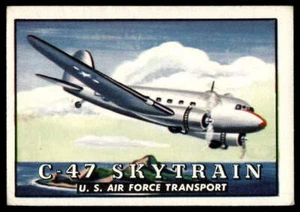 1952 Topps Wings #88 C-47 Skytrain Transporte de la Fuerza Aérea de los Estados Unidos como nuevo - Imagen 1 de 2