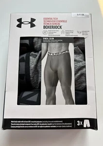 Under Armour Essential Tech Boxerjock 3 Pack Underwear 9” Men’s Small Gr/Bl New - Picture 1 of 2