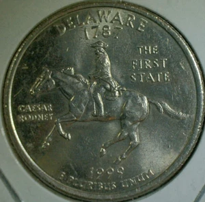 UNITED STATES--1999 "D" CLAD STATE QUARTER-.25c-"DELAWARE" KM# 296 UNC/AU - Picture 1 of 3