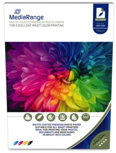 200 Mediarange Blatt Fotopapier DIN A4 matt einseitig 130 g/m² - Bild 1 von 1