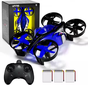 UNTEI 2 In 1 Mini Drone for Kids Remote Control with Land Mode or Blue - Picture 1 of 6